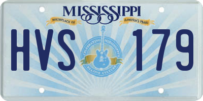 MS license plate HVS179