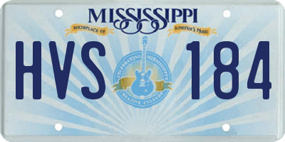 MS license plate HVS184