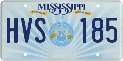MS license plate HVS185