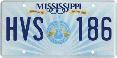 MS license plate HVS186