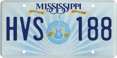 MS license plate HVS188
