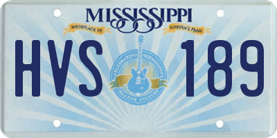 MS license plate HVS189