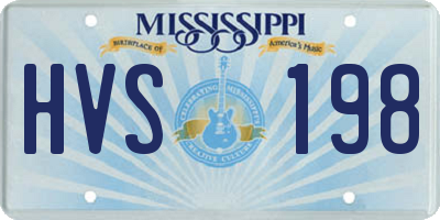 MS license plate HVS198