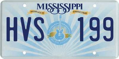 MS license plate HVS199