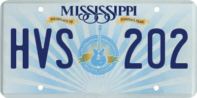 MS license plate HVS202