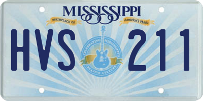 MS license plate HVS211