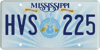 MS license plate HVS225