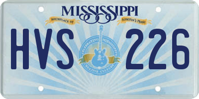 MS license plate HVS226