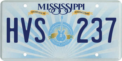 MS license plate HVS237