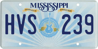 MS license plate HVS239