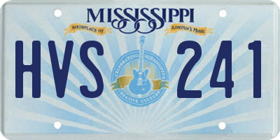 MS license plate HVS241