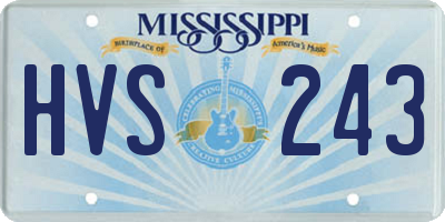 MS license plate HVS243
