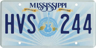 MS license plate HVS244