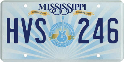 MS license plate HVS246