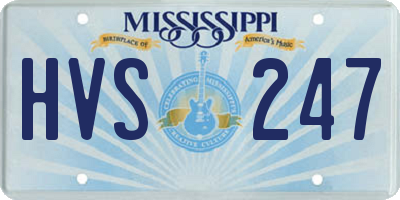 MS license plate HVS247