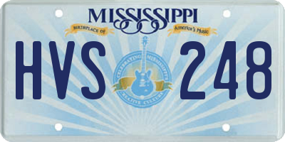 MS license plate HVS248