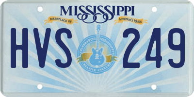 MS license plate HVS249