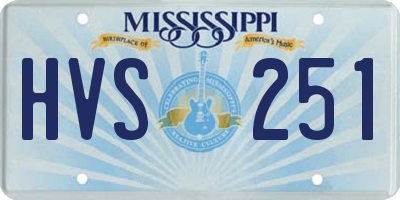MS license plate HVS251