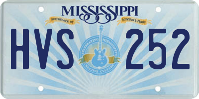 MS license plate HVS252