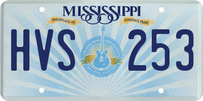 MS license plate HVS253