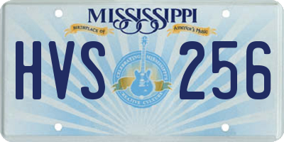 MS license plate HVS256