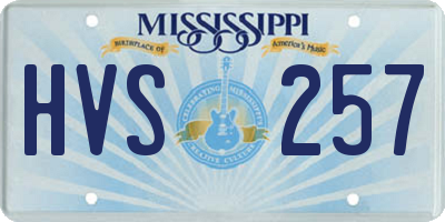 MS license plate HVS257