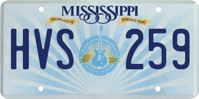 MS license plate HVS259