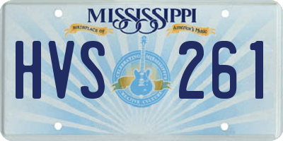 MS license plate HVS261