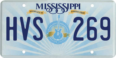 MS license plate HVS269