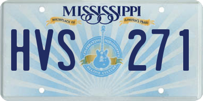 MS license plate HVS271