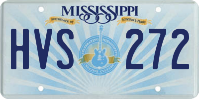 MS license plate HVS272