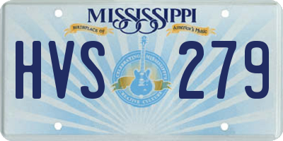 MS license plate HVS279