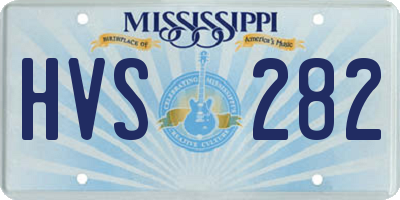 MS license plate HVS282