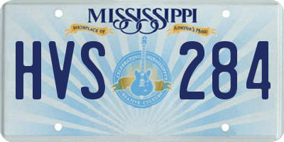 MS license plate HVS284