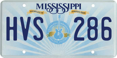 MS license plate HVS286