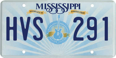 MS license plate HVS291
