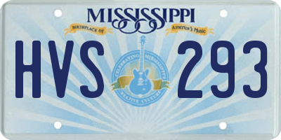 MS license plate HVS293