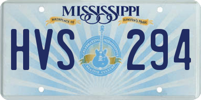 MS license plate HVS294