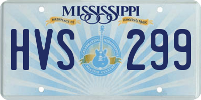 MS license plate HVS299