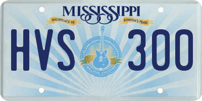 MS license plate HVS300