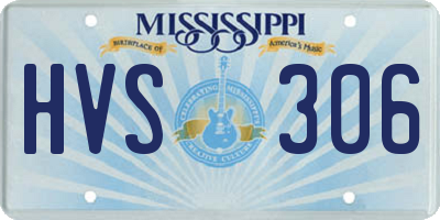 MS license plate HVS306