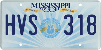 MS license plate HVS318