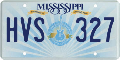 MS license plate HVS327
