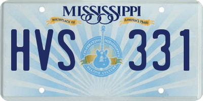 MS license plate HVS331