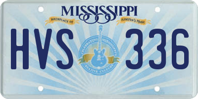 MS license plate HVS336