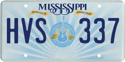 MS license plate HVS337