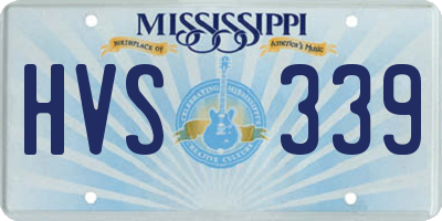 MS license plate HVS339