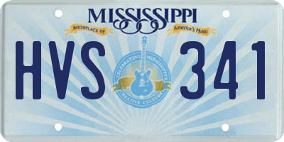 MS license plate HVS341