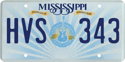 MS license plate HVS343