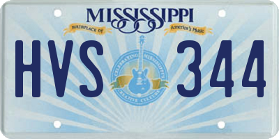 MS license plate HVS344